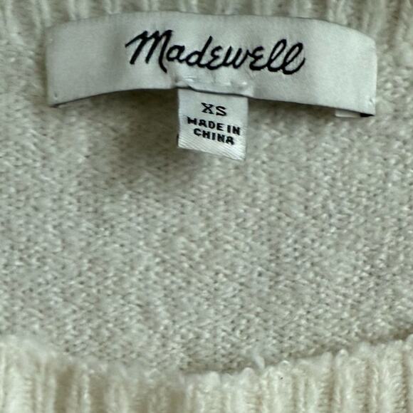 Madewell‎ Layered Sleeve Pullover Coziest Yarn Sweater Antique Cream Size XS - Picture 11 of 12